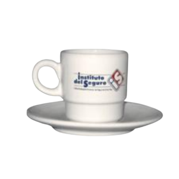 Taza de café con plato